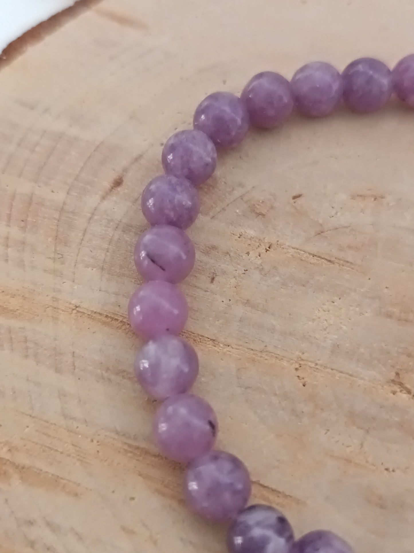 Bracelet Lépidolite - Boules 06mm