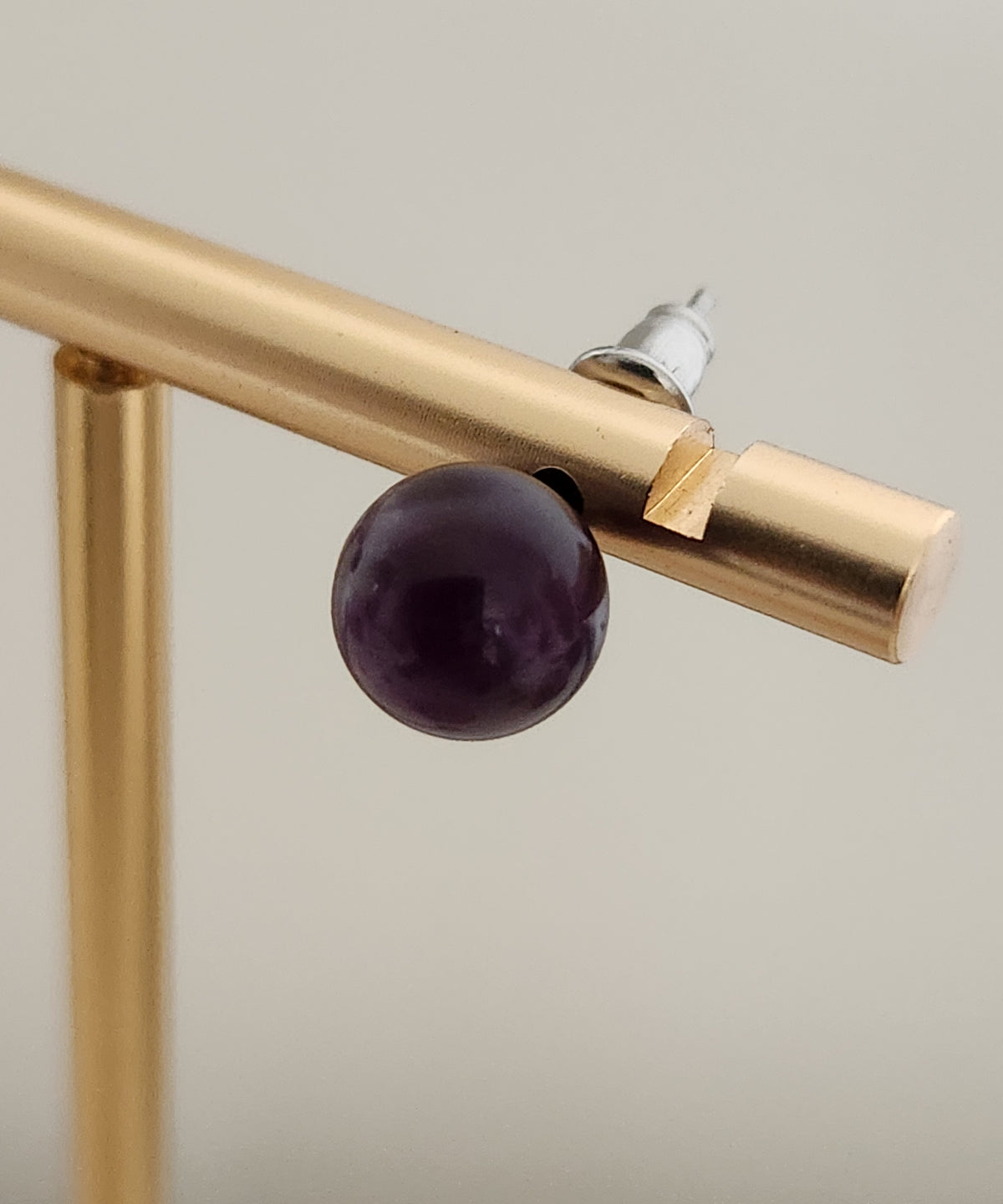 Boucles d'oreilles Boules - Améthyste